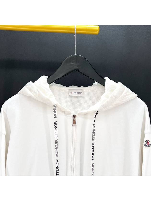 Padded women s hooded zip up white L size - MONCLER - BALAAN 4