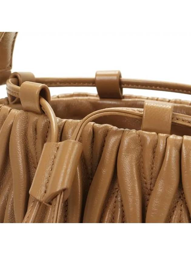 Matelasse Nappa Leather Bucket Bag Brown - MIU MIU - BALAAN 9