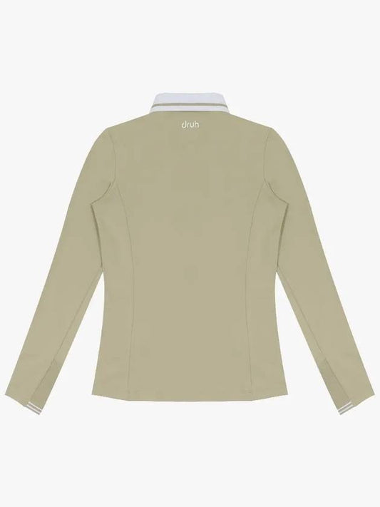 Drew Yokoeri Pique Long Sleeve T-Shirt DF41LT04BEIGE - DRUH GOLF - BALAAN 2