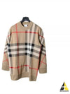 Check Technical Jacquard Wool Knit Top Beige - BURBERRY - BALAAN 2