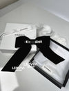 Cambon Package CC Logo Velvet Ribbon Pin Big Hairpin Black Gold AA8557 - CHANEL - BALAAN 9