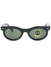 Wayfarer Oval Sunglasses Green Black - RAY-BAN - BALAAN 1