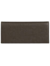 Men's Logo Pebble Grain Leather Long Wallet Brown - THOM BROWNE - BALAAN 3