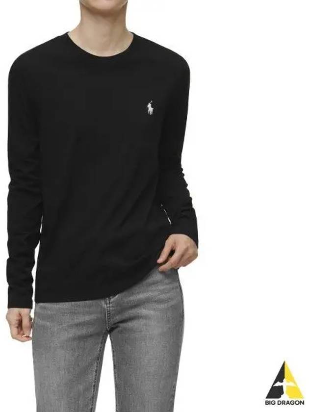 W Cotton Jersey Long Sleeve Tee Black - POLO RALPH LAUREN - BALAAN 1