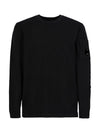 Lens Wappen Merino Wool Knit Top Black - CP COMPANY - BALAAN 2