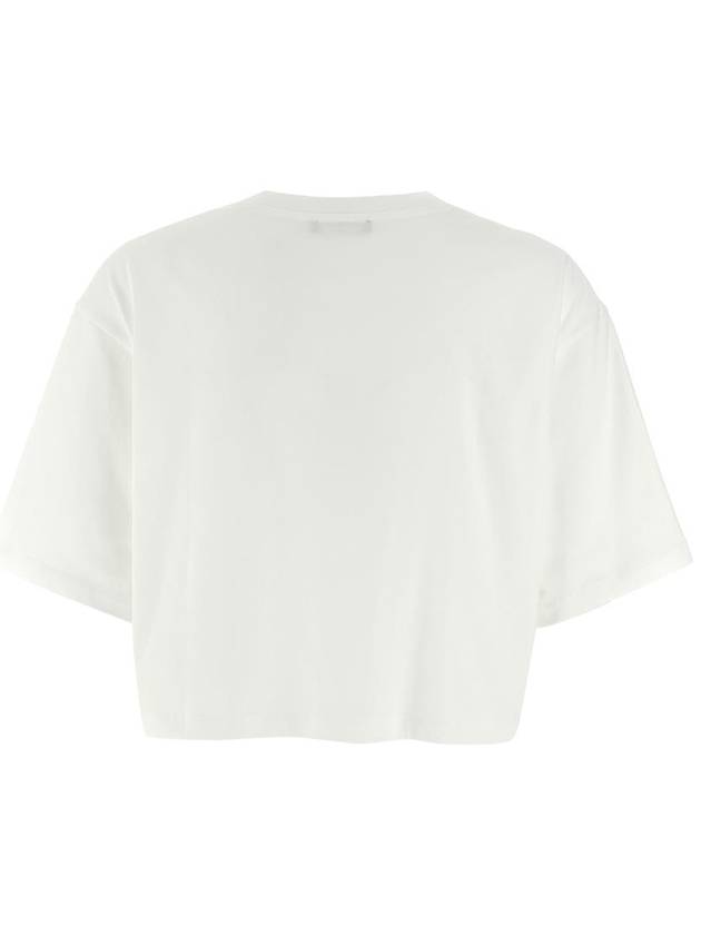 Logo Print Boxy Short Sleeve T-Shirt White - BALMAIN - BALAAN 3