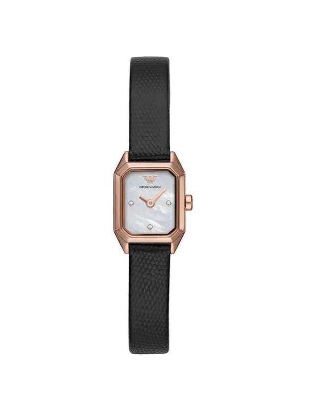 Gioia Quartz Leather Watch Black - EMPORIO ARMANI - BALAAN 1