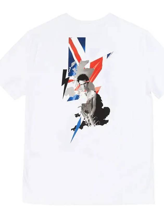 Storm Face Bolt Printing Short Sleeve TShirt White - NEIL BARRETT - BALAAN 7