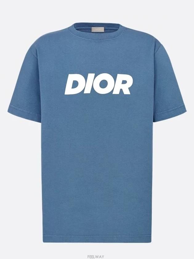 Christian short sleeve t-shirt 483J696D0847C580 BLUE - DIOR - BALAAN 6