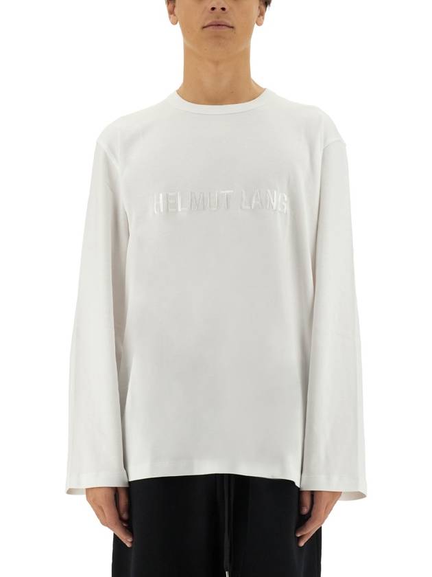 Embroidery Logo Long-Sleeved T-Shirt White - HELMUT LANG - BALAAN 2