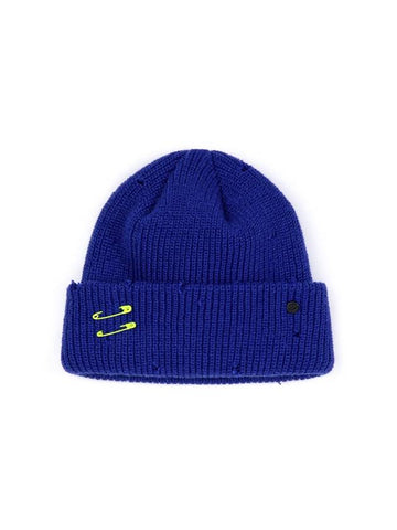 BBD Ripped Custom Short Beanie Blue - BLACKBLOND - BALAAN 1