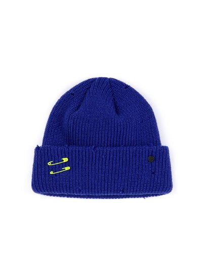 Ripped Custom Short Beanie Blue - BLACKBLOND - BALAAN 2