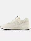 574 Linen Low Top Sneakers Sea Salt - NEW BALANCE - BALAAN 3