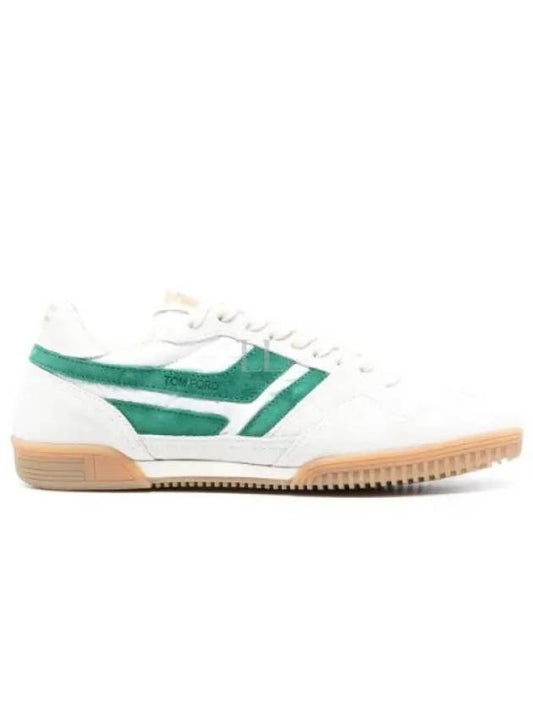 Jackson Suede Low Top Sneakers Green Ivory - TOM FORD - BALAAN 2