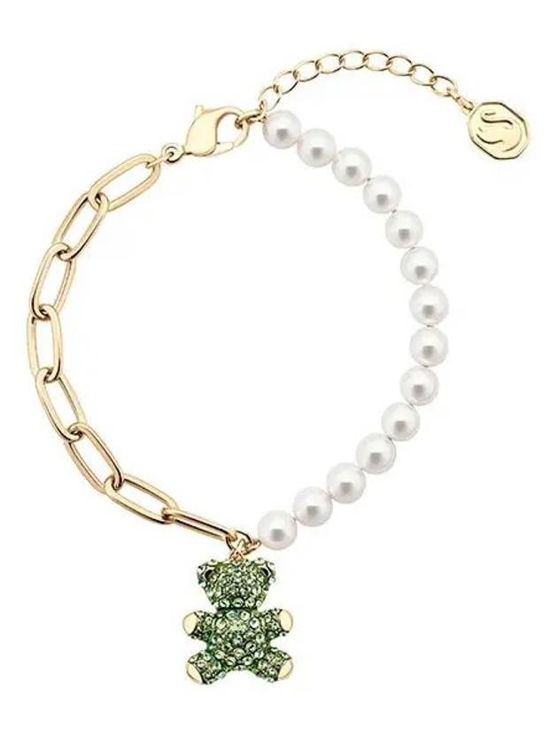 Teddy Pearl Bracelet Green Gold - SWAROVSKI - BALAAN 3