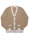 Baby Fox Bicolor Classic Cardigan Beige - MAISON KITSUNE - BALAAN 2