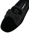 Logo Ribbon Velvet Flat Black - MIU MIU - BALAAN 8