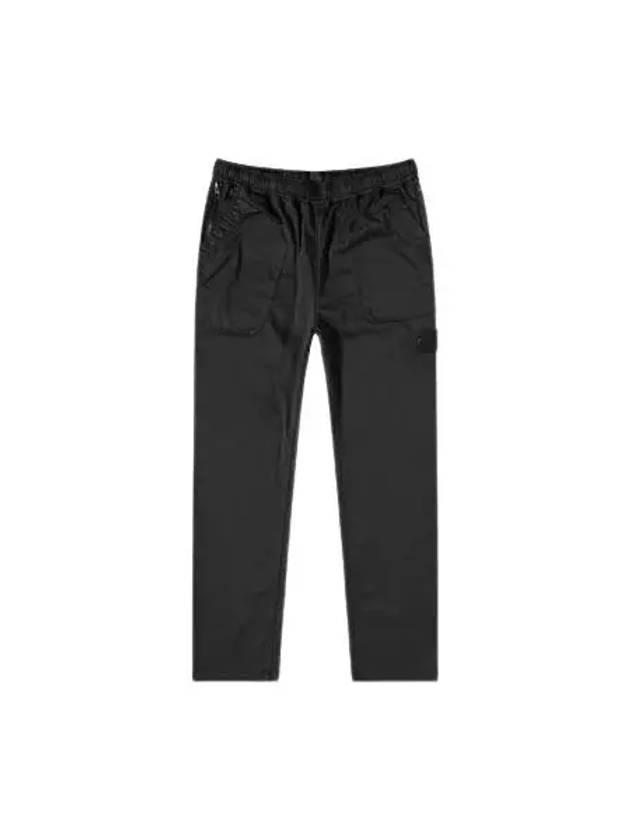 Ghost Piece Stretch Cotton Lyocell Satin Cargo Pants Black - STONE ISLAND - BALAAN 2