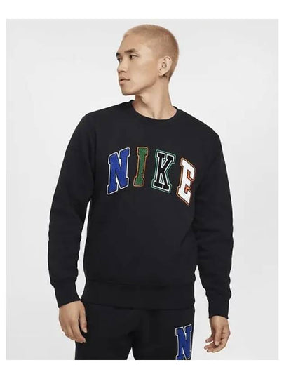 Club Crew Neck Sweatshirt Black - NIKE - BALAAN 2