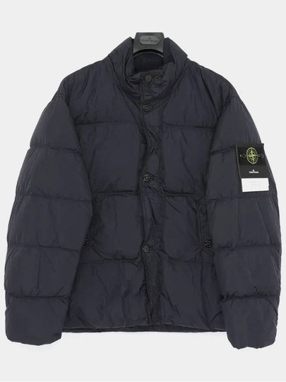 Garment Dyed Crinkle Reps Down Padding Navy - STONE ISLAND - BALAAN 2