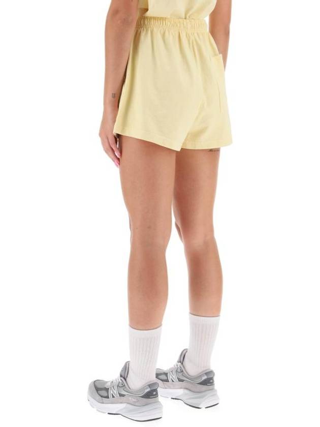 Script Logo Cotton Shorts Light Yellow - SPORTY & RICH - BALAAN 4