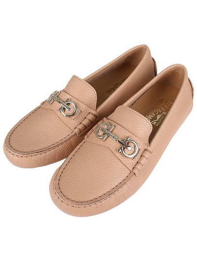 Gancini Driving Shoes Beige - SALVATORE FERRAGAMO - BALAAN 2