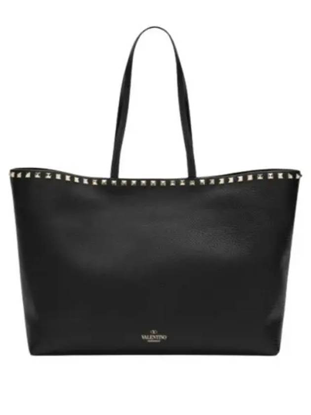 Rockstud Tote Bag Black - VALENTINO - BALAAN 1