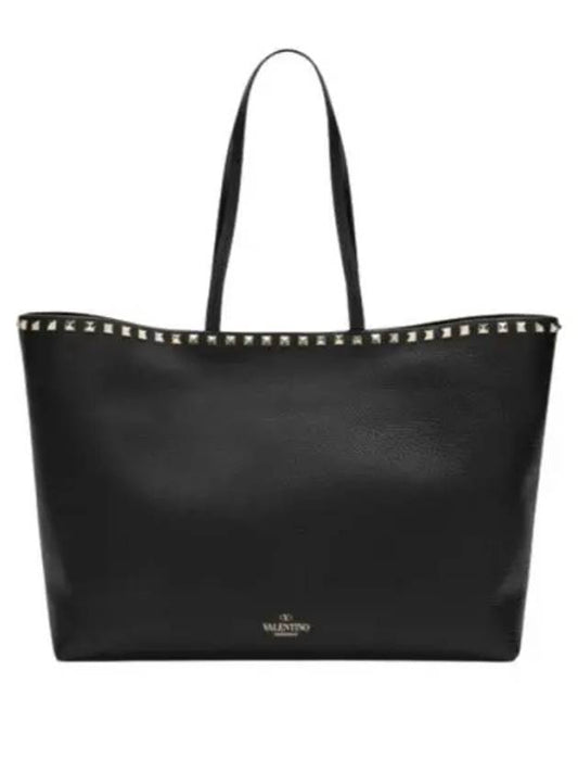 Rockstud Tote Bag Black - VALENTINO - BALAAN 1