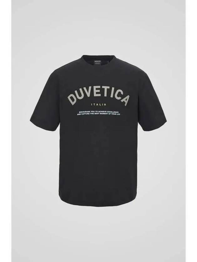 Hoe M Black Men s Short Sleeve T Shirt Gold - DUVETICA - BALAAN 1