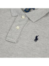 Kids Pony Embroidered Collar T Shirt Gray 603252 002 - POLO RALPH LAUREN - BALAAN 4