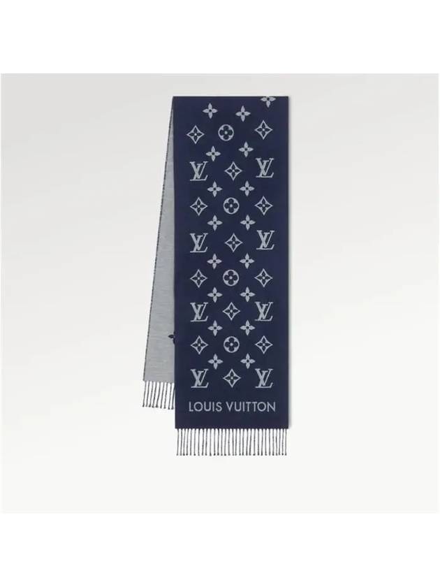 All About Monogram Wool Scarf Navy - LOUIS VUITTON - BALAAN 2