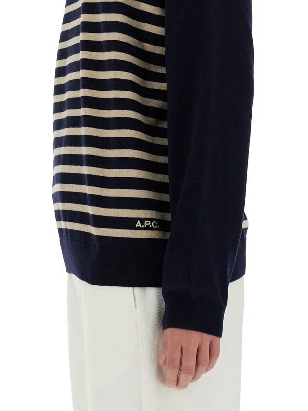 Long Sleeve T-Shirt WSAAZH23156 TIQ BLUE - A.P.C. - BALAAN 5