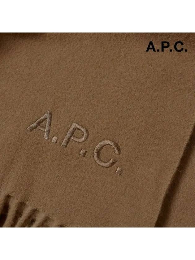 Ambroise Embroidered Muffler Camel - A.P.C. - BALAAN 4