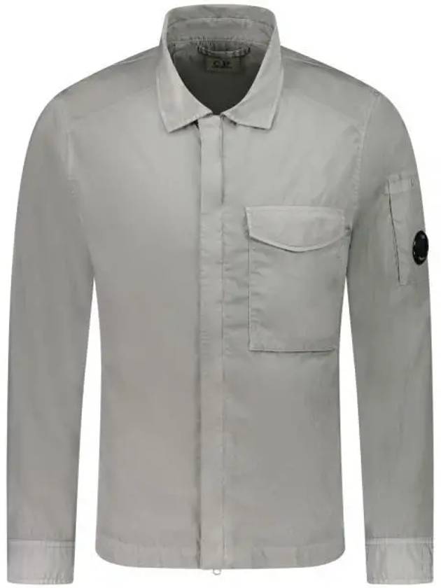 Chrome-R Pocket Over Long Sleeve Shirt Grey - CP COMPANY - BALAAN 2