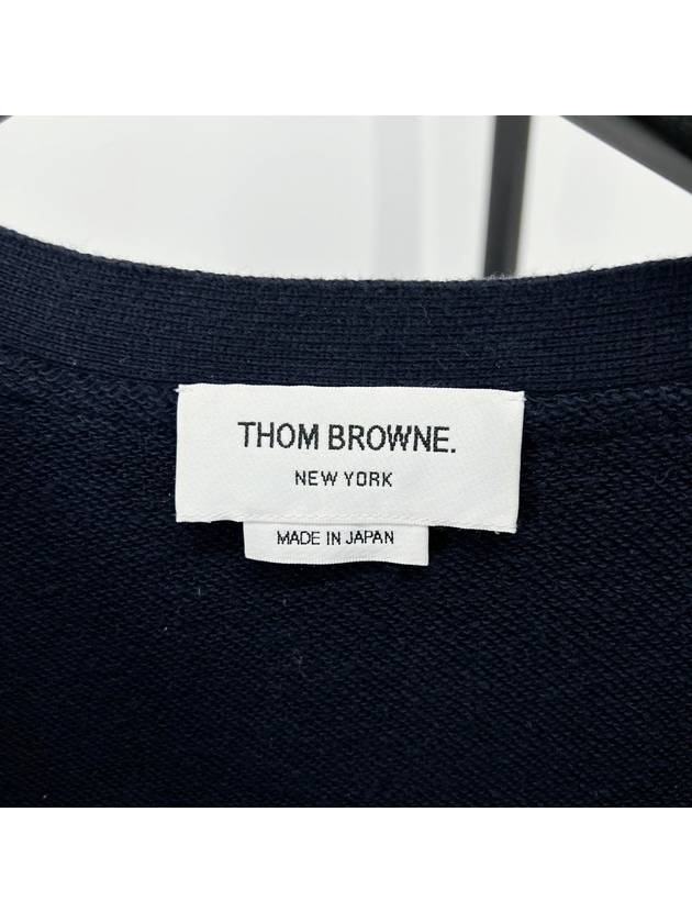 Cotton diagonal armband cardigan navy size 4 - THOM BROWNE - BALAAN 6