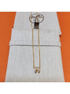 Mini Pop H Pendant Necklace Gold Marron Glace - HERMES - BALAAN 2