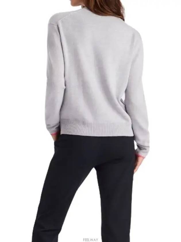 Relaxed Fit Crew Neck Sweater Grey - G/FORE - BALAAN 4