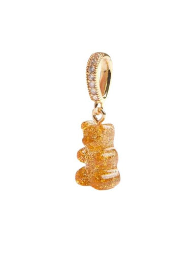 Nostalgia Bear Pave Connector Pendant Gold - CRYSTAL HAZE - BALAAN 1