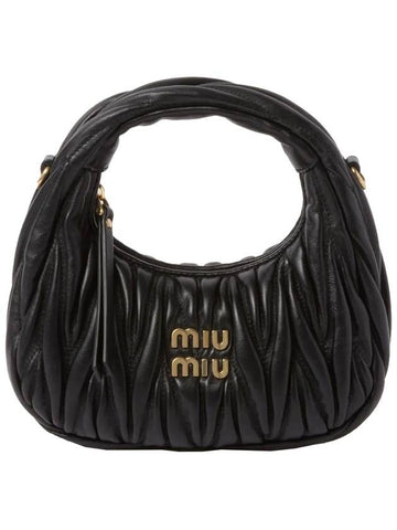 Wander Materasse Nappa Leather Hobo Mini Bag 5BP078 AN88 F0002 - MIU MIU - BALAAN 1