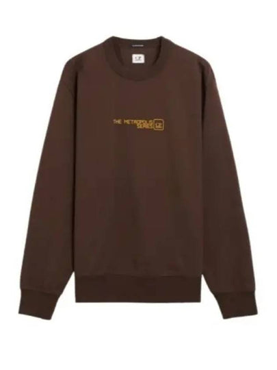 Stretch Fleece Crew Neck Sweatshirt Brown - CP COMPANY - BALAAN 2