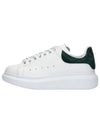 Women's Oversized Suede Tab Low Top Sneakers Dark Green White - ALEXANDER MCQUEEN - BALAAN 2