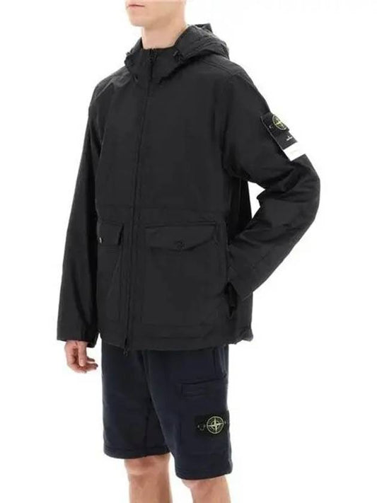 Membrana 3L TC Hooded Jacket Black - STONE ISLAND - BALAAN 2