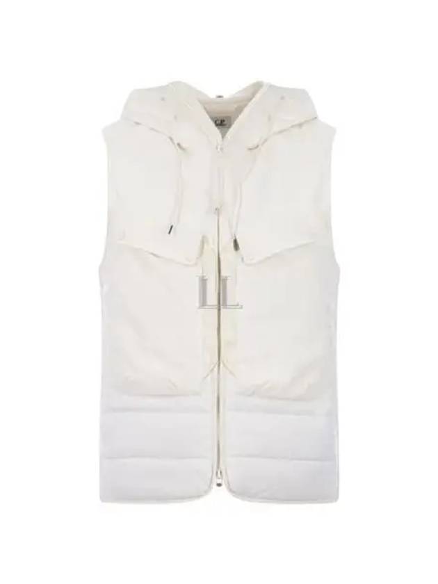 Shell R Mix Goggle Hooded Padded Vest White - CP COMPANY - BALAAN 2