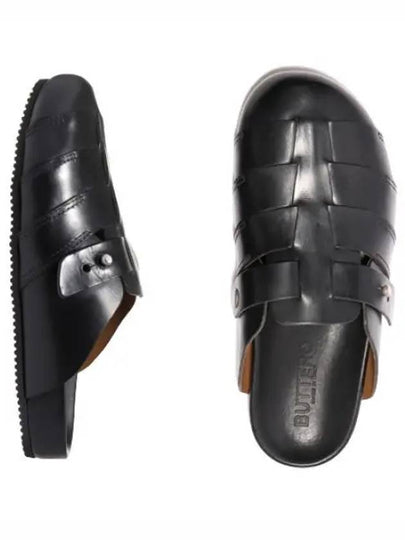 Leather Mules Slippers Black - BUTTERO - BALAAN 2