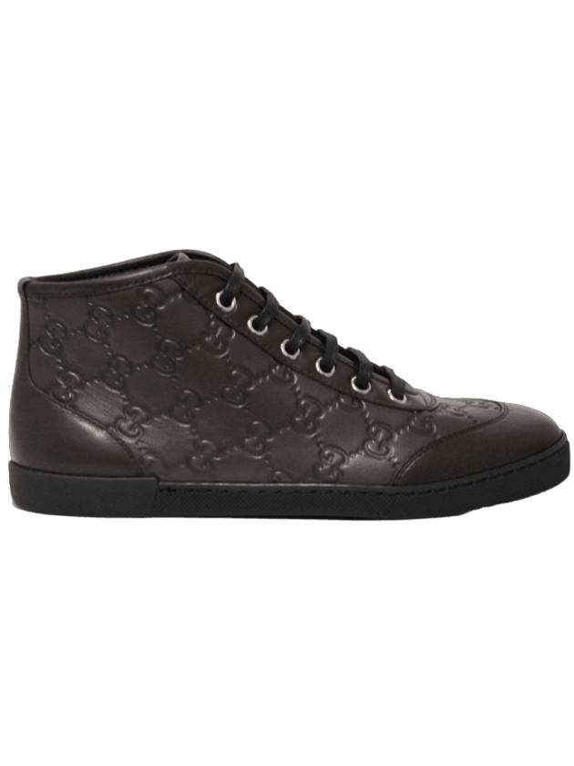 Guccissima Soft High Top Sneakers Chocolate - GUCCI - BALAAN 1