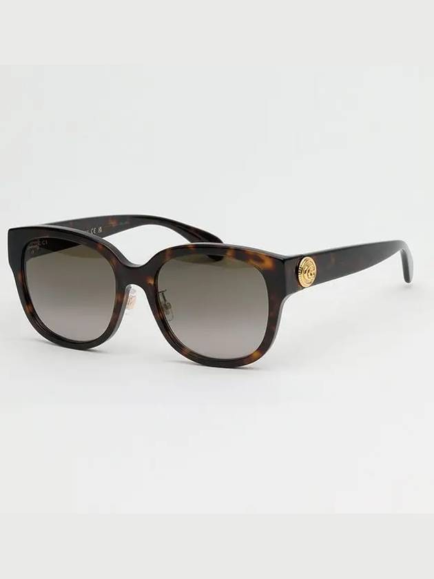 Square Frame Sunglasses Havana - GUCCI - BALAAN 8