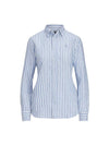 Women's Relaxed Fit Striped Linen Shirt Blue - POLO RALPH LAUREN - BALAAN 1