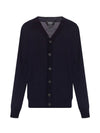 Samuel V-Neck Wool Cardigan Blue - A.P.C. - BALAAN 1