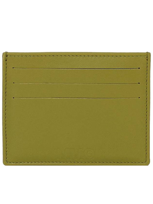 Stitched Leather Card Wallet Green - MAISON MARGIELA - BALAAN 2