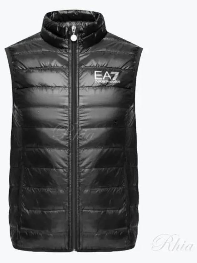 Logo Print Padded Vest Black - EMPORIO ARMANI - BALAAN 2